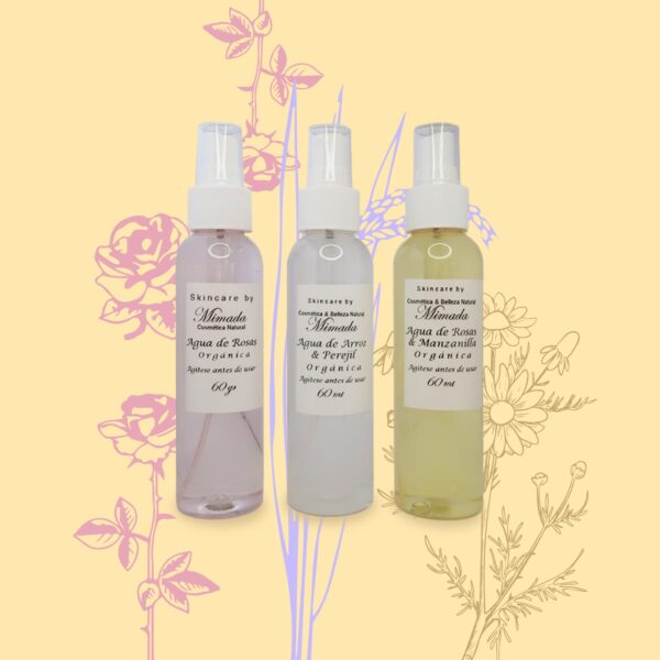 Kit x 3 de Agua de Rosas, Manzanilla & Arroz |100% Orgánico 135ml